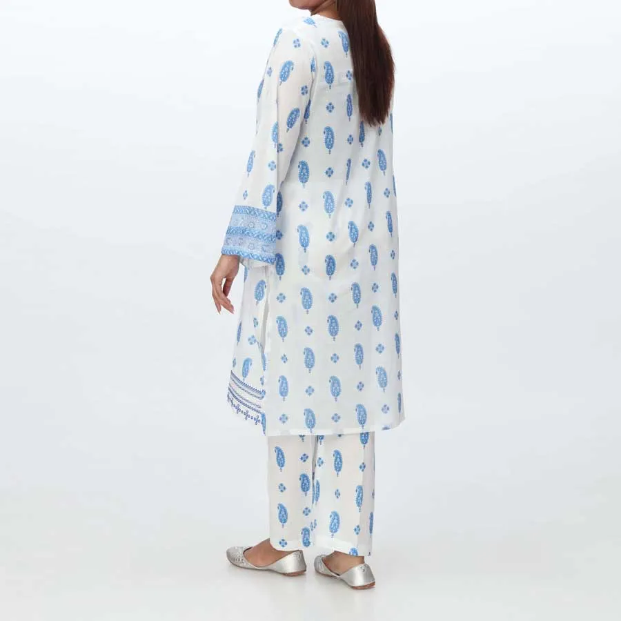2PC- Embroidered Cambric Suit PS4125