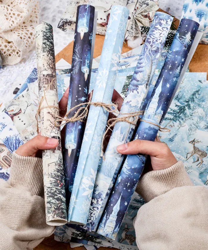 40 Sheets  Winter Tales Material Paper Set