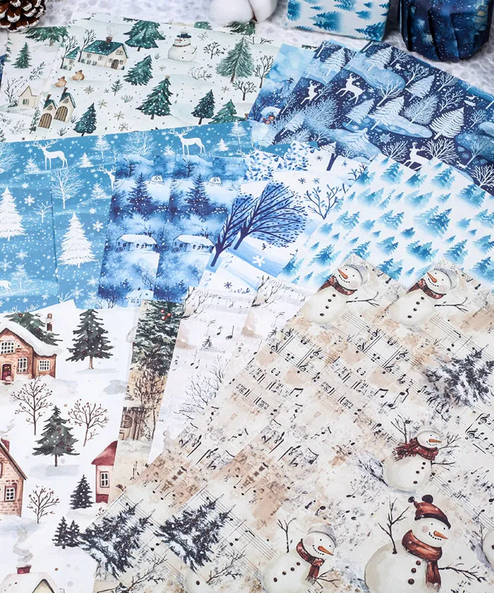 40 Sheets  Winter Tales Material Paper Set