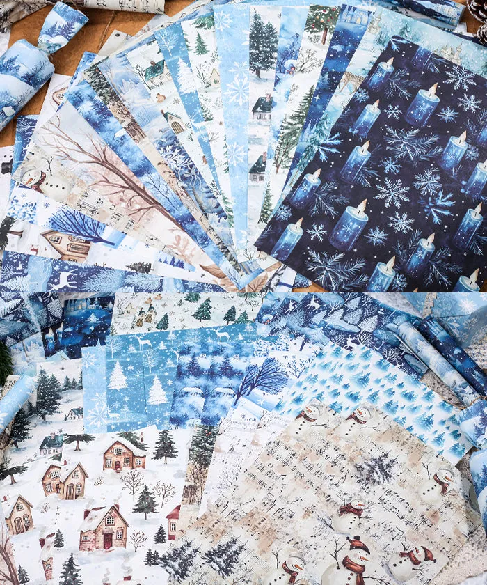 40 Sheets  Winter Tales Material Paper Set