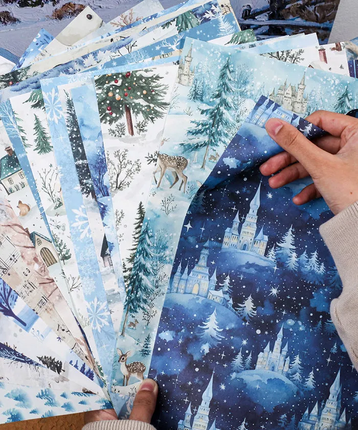 40 Sheets  Winter Tales Material Paper Set