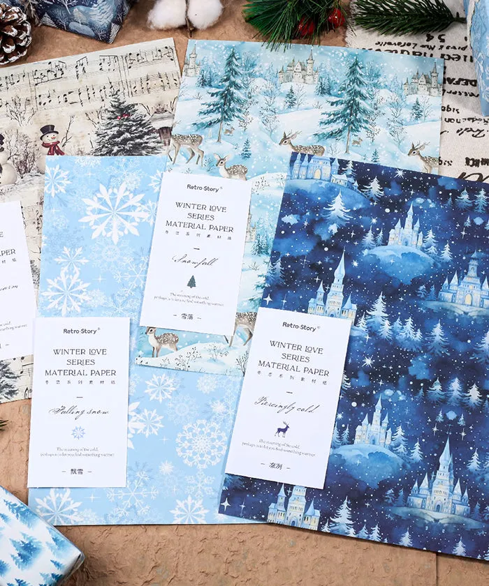 40 Sheets  Winter Tales Material Paper Set