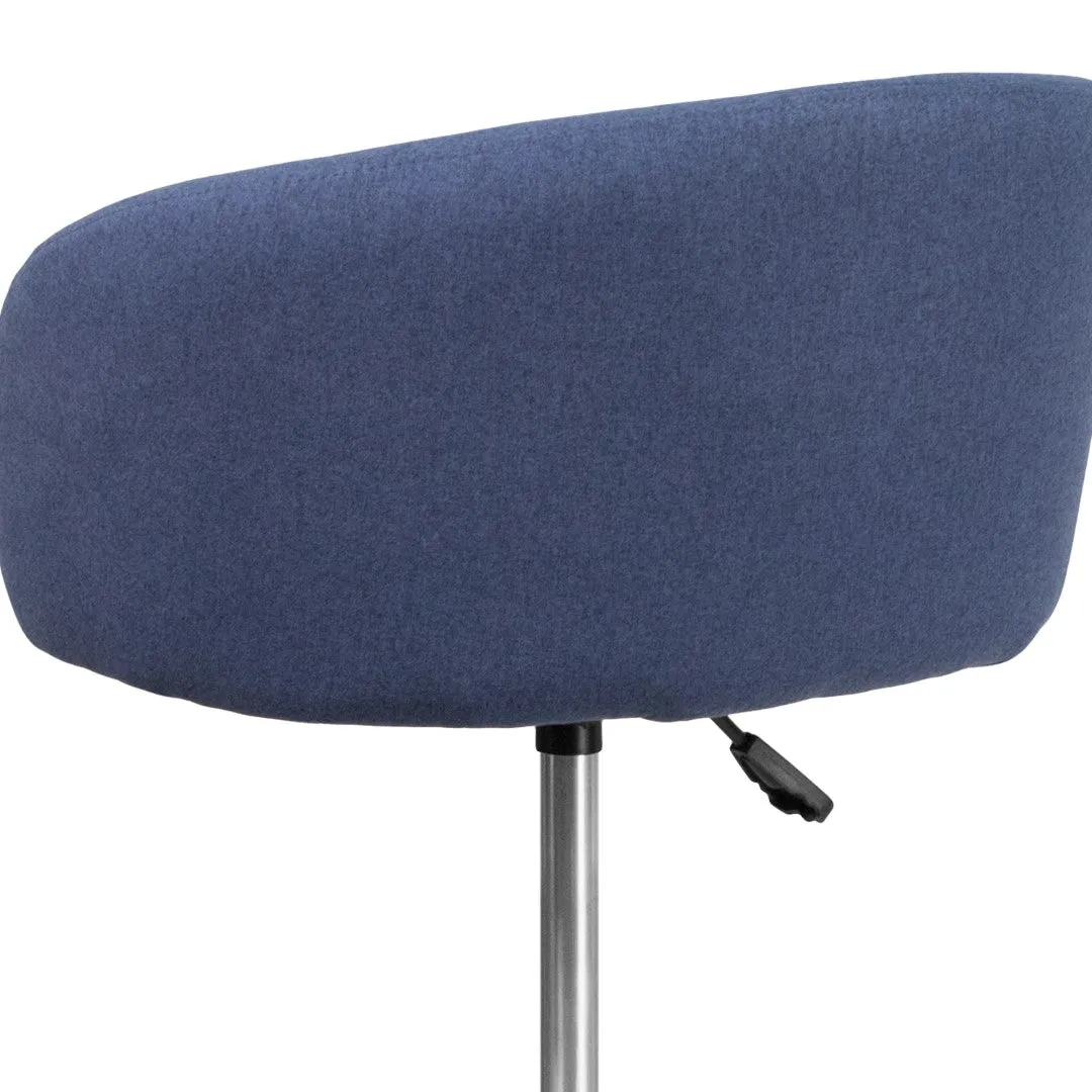 Adjusted DurangoModern Adjustable Height Barstool with Barrel Back, Chrome Base & Swivel Seat