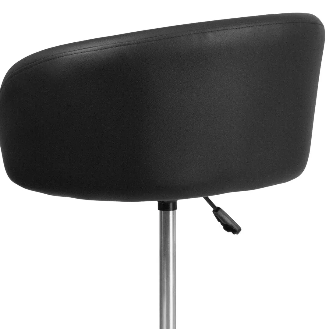 Adjusted DurangoModern Adjustable Height Barstool with Barrel Back, Chrome Base & Swivel Seat
