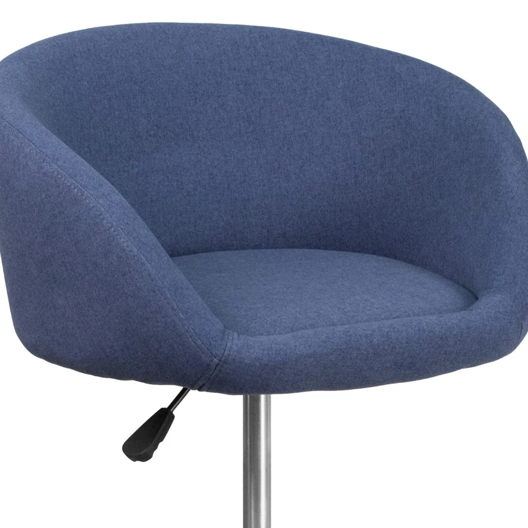 Adjusted DurangoModern Adjustable Height Barstool with Barrel Back, Chrome Base & Swivel Seat