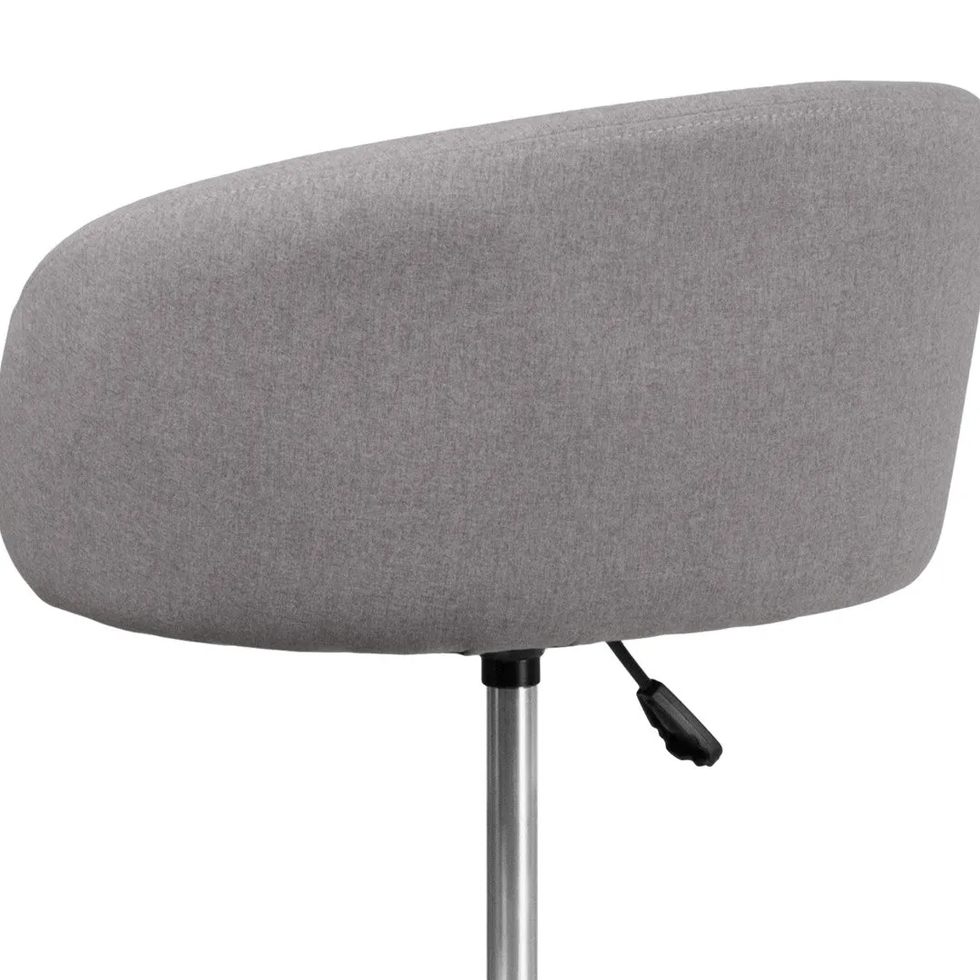 Adjusted DurangoModern Adjustable Height Barstool with Barrel Back, Chrome Base & Swivel Seat