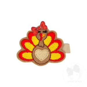 Alligator Clip | Embroidered Turkey | Wee Ones
