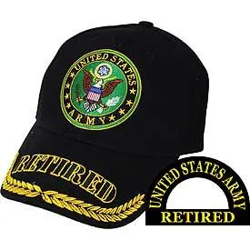 ARMY RETIRED w/SYMBOL WREATH Cap