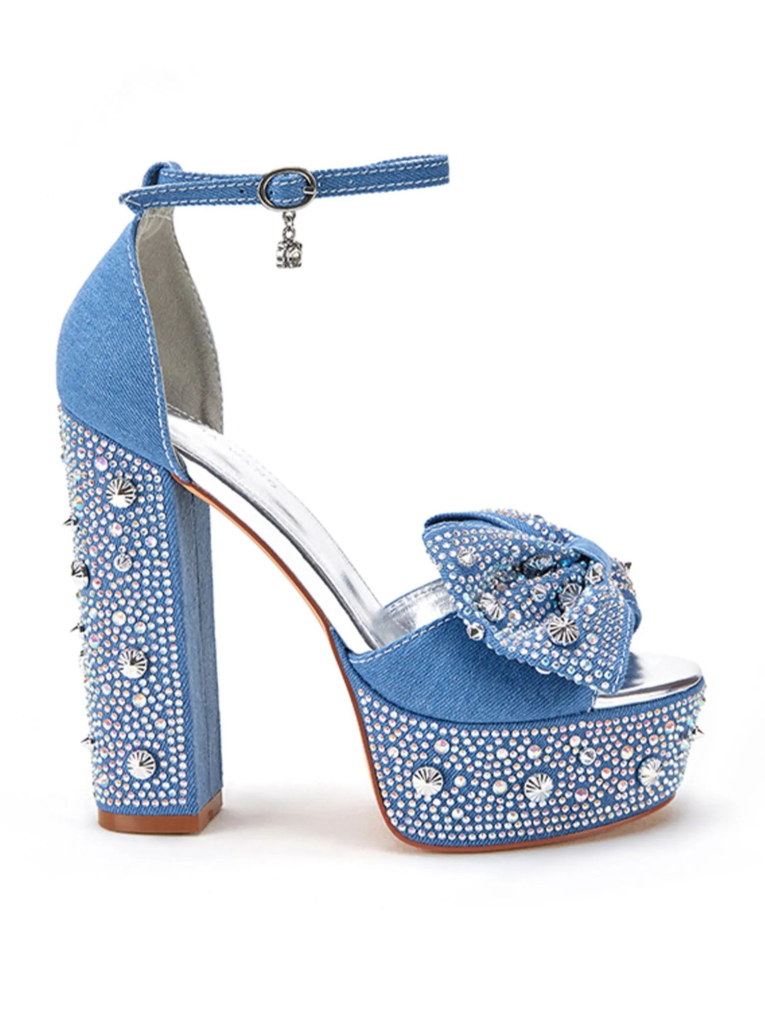 Azalea Wang Chalini Stone Studded Platform Heel - Brands We Love