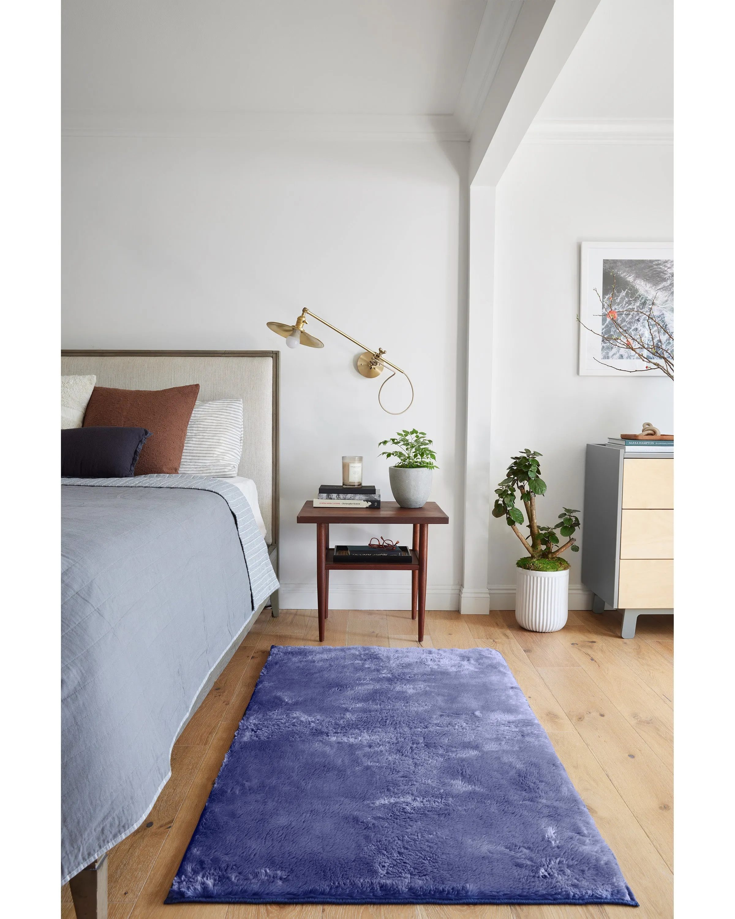 Azure Blue Plush Rug