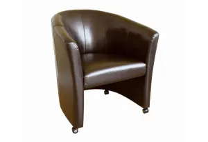 Baxton Studio Club Chair with Wheels