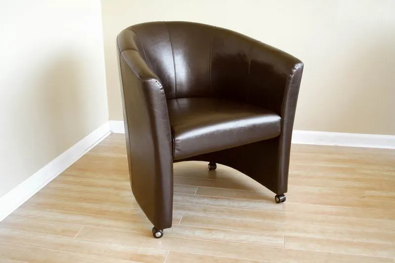 Baxton Studio Club Chair with Wheels