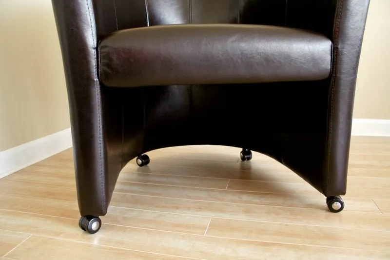 Baxton Studio Club Chair with Wheels