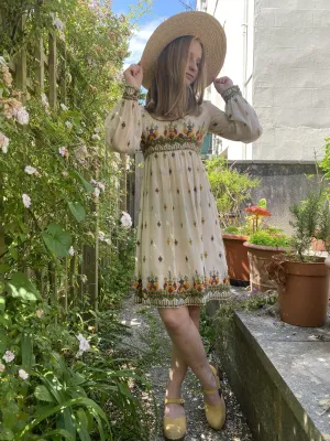 Beautiful 1970s Embroidered Folk Dress