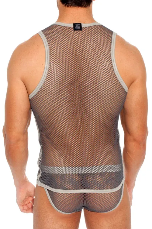 Beyond doubt Stretch Net Mesh Tank Top Clearance