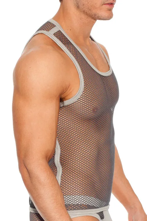 Beyond doubt Stretch Net Mesh Tank Top Clearance
