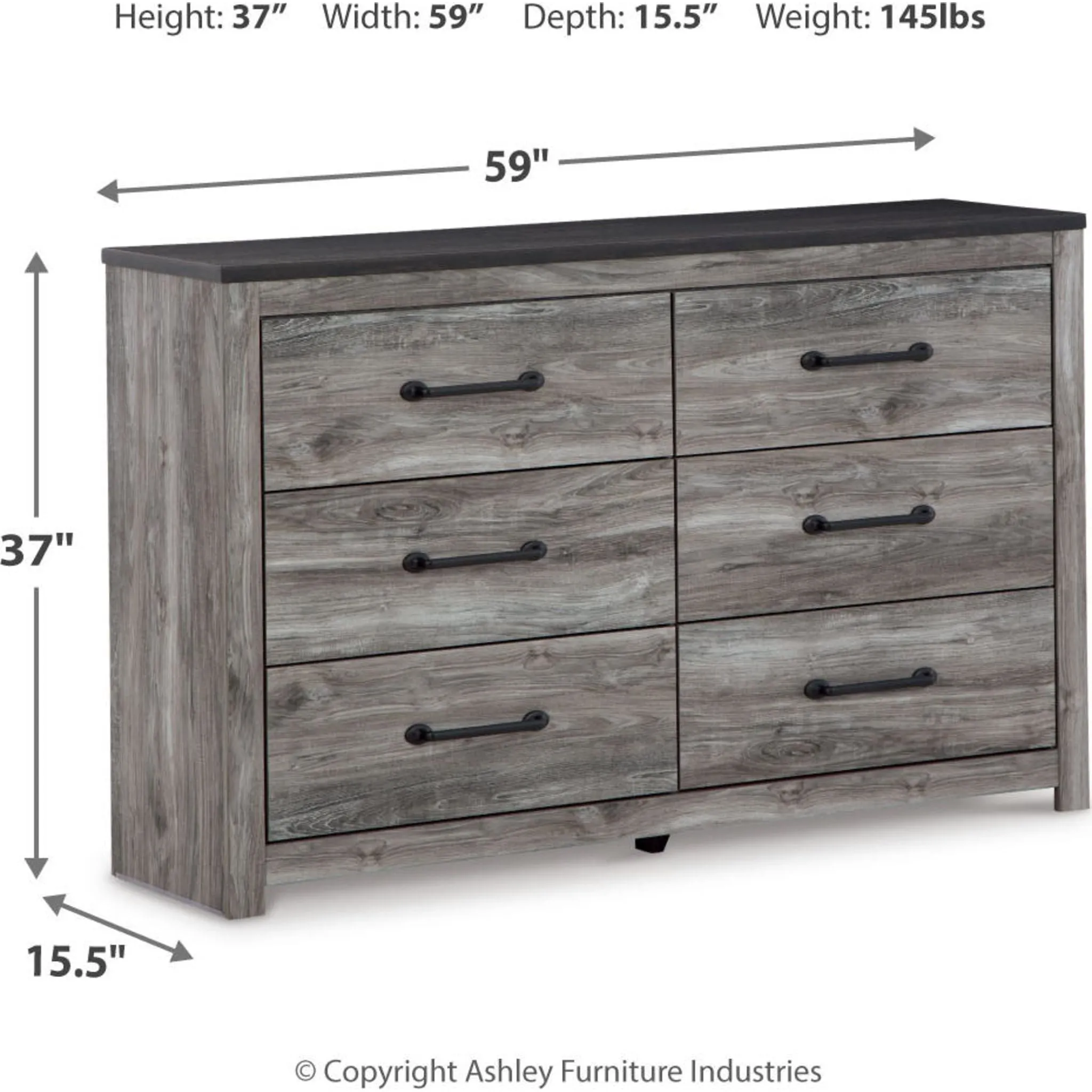 Bronyan Dresser - Dark Gray