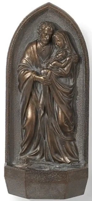 Bronze Holy Family Holy Water Font