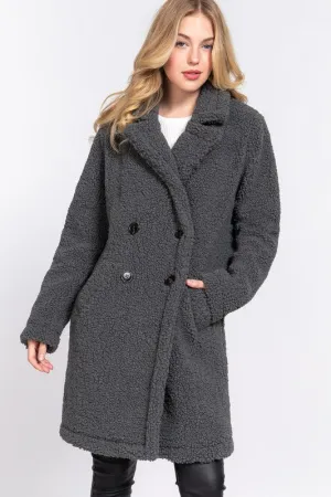 Charcoal Sherpa Coat