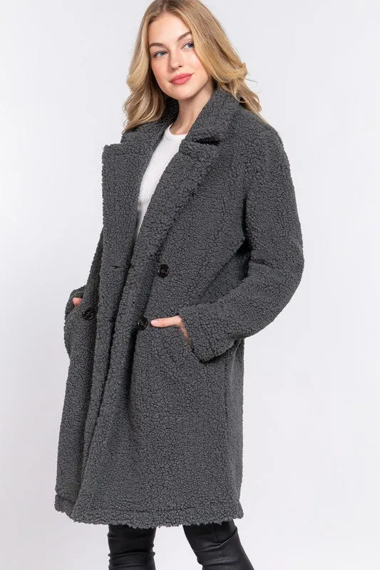 Charcoal Sherpa Coat