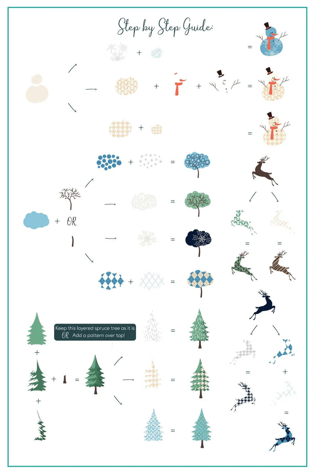CjS-324 - Patterned Winter | Clear Jelly Stamping Plate