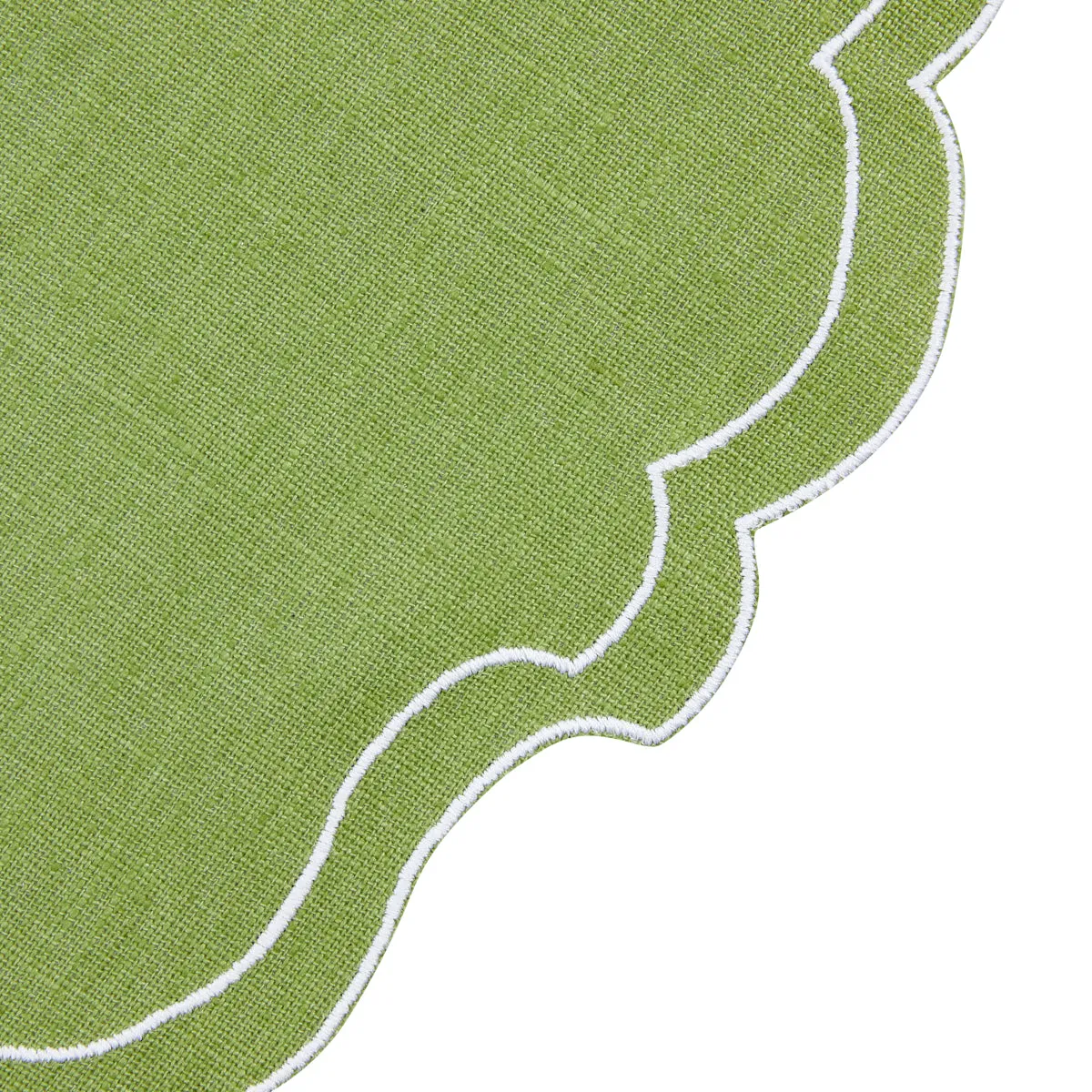 Coated Linen Papersmooth Placemat Green/White