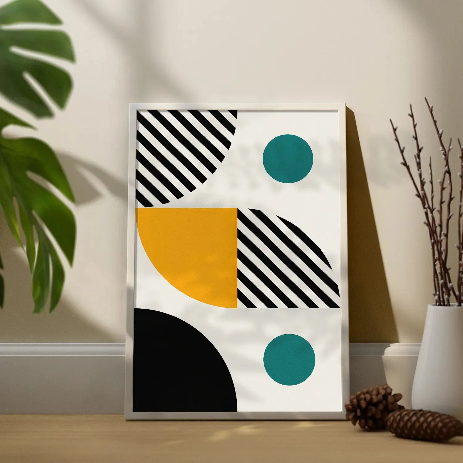 Colorful Geometric Pattern Wall Art - I