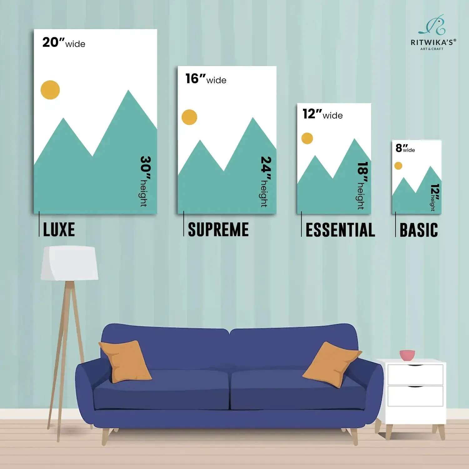 Colorful Geometric Pattern Wall Art - I