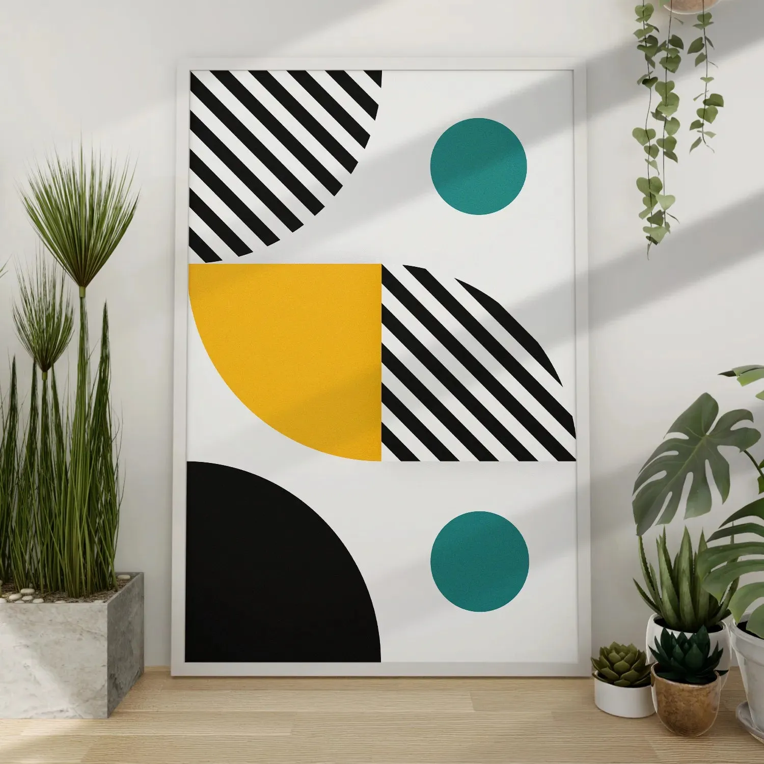 Colorful Geometric Pattern Wall Art - I