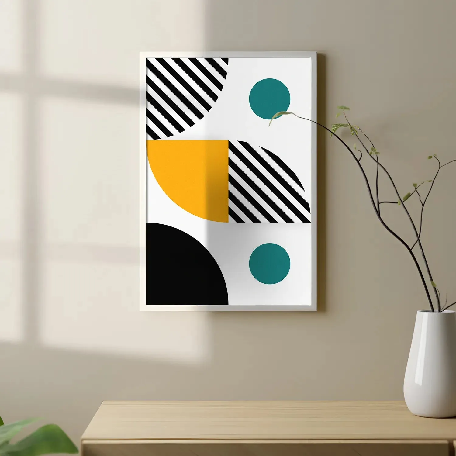 Colorful Geometric Pattern Wall Art - I