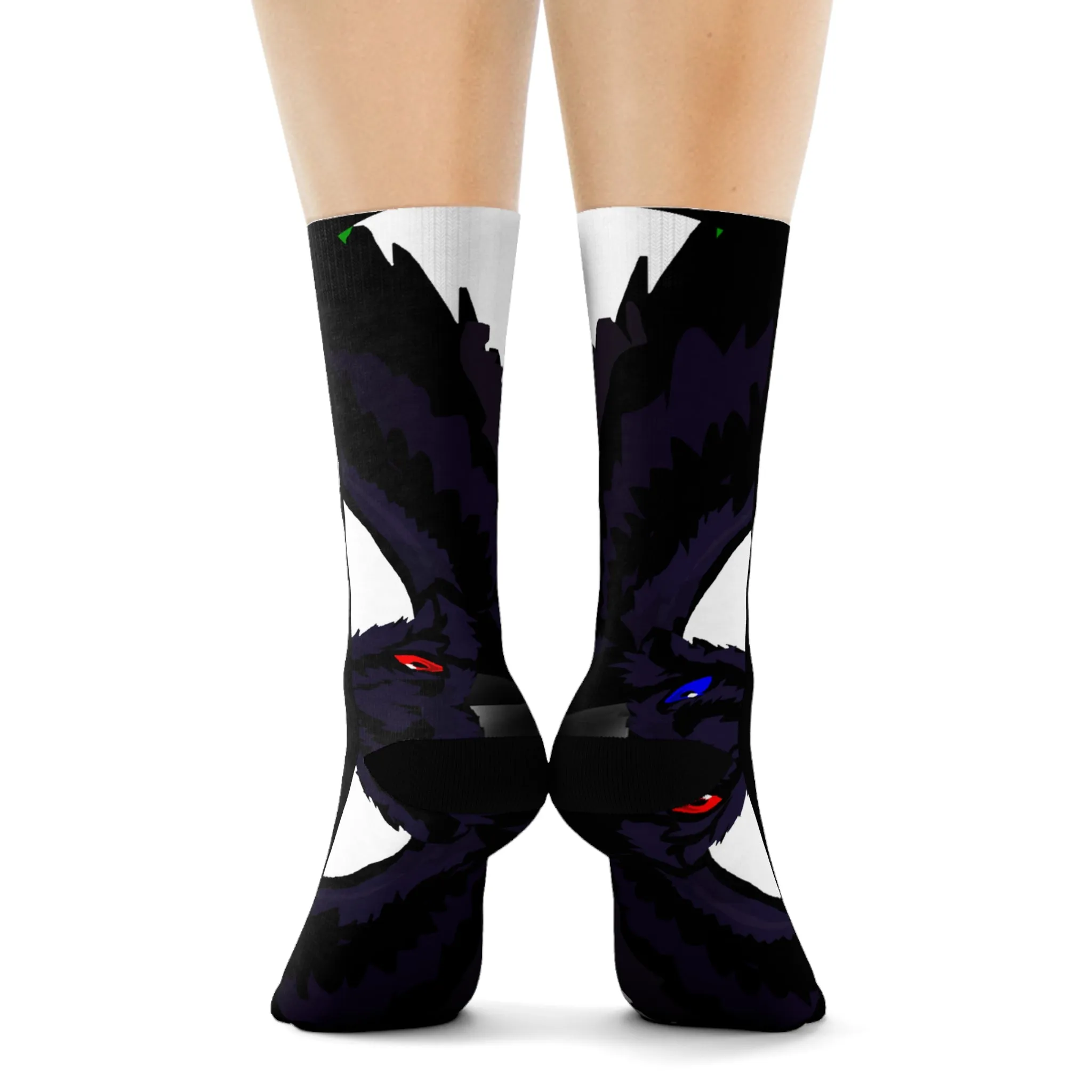 Crowgodshi First Generation Limited Edition Black Socks, WHITE LOGO