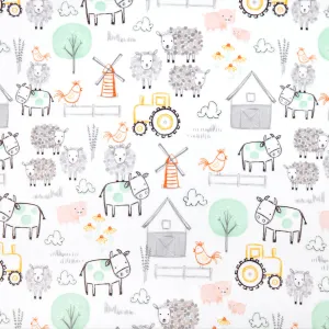 Cuddle® Prints - E-I-E-I-O Seaspray Digitally Printed Yardage