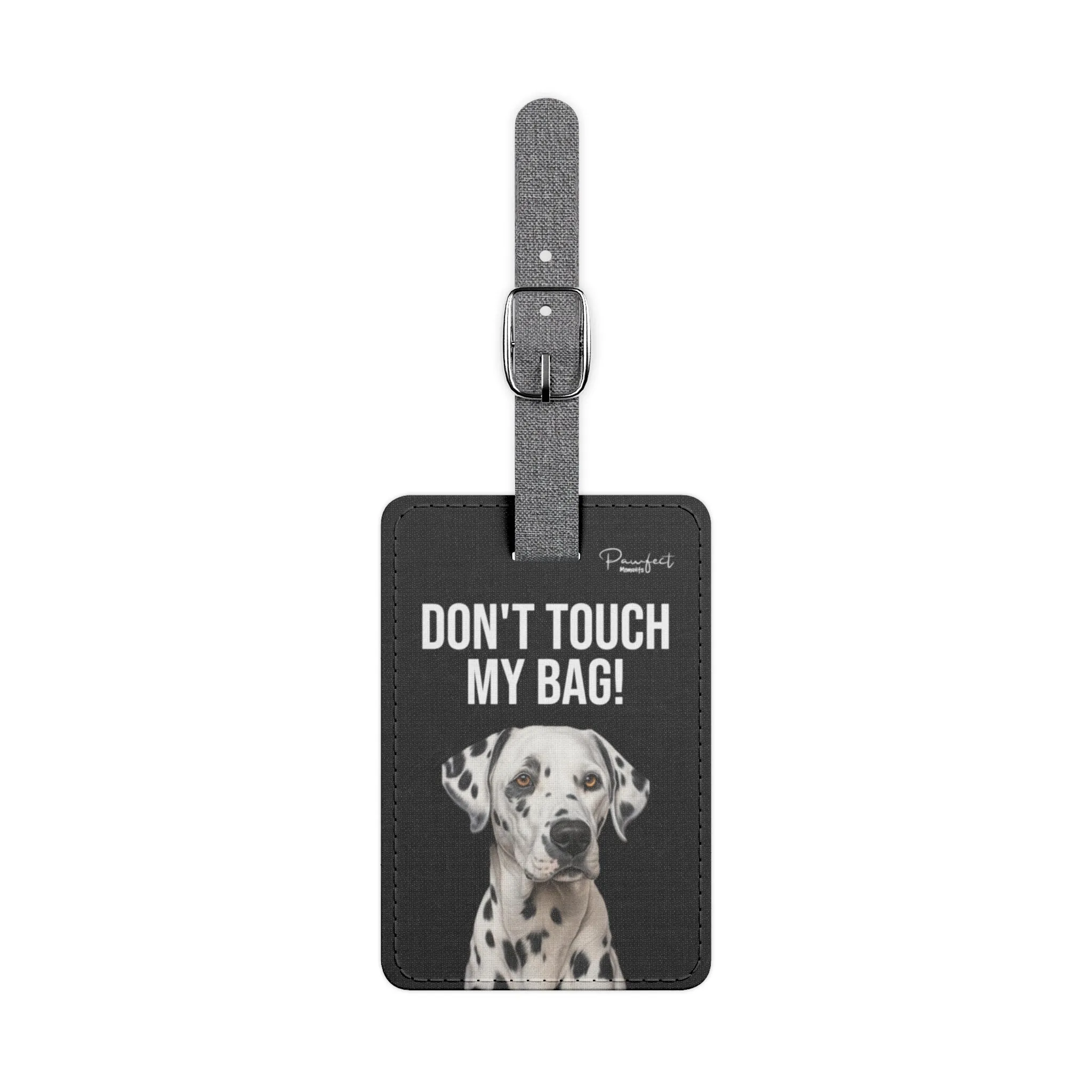 Dalmatian Saffiano Polyester Luggage Tag (scratch- and water-resistant)