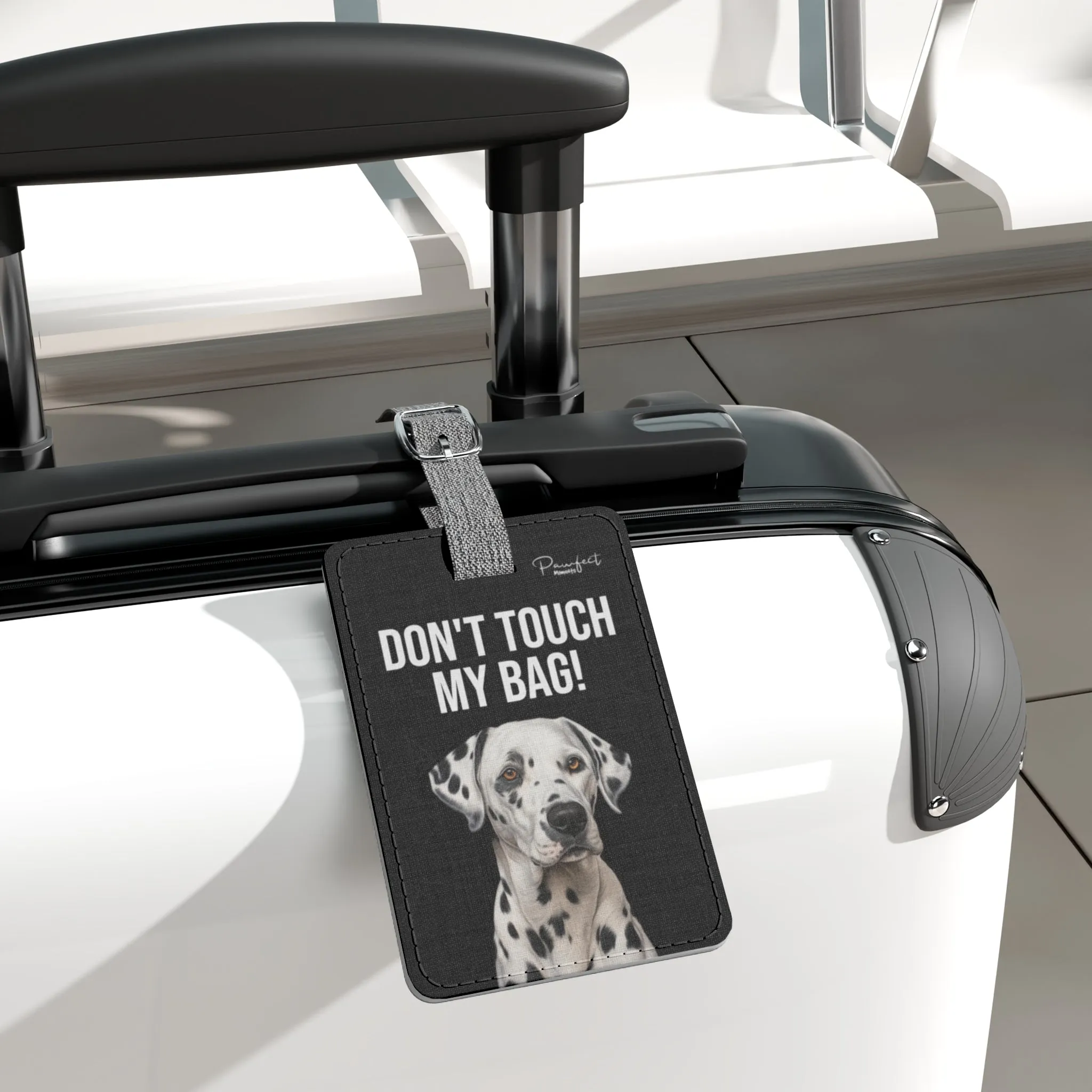 Dalmatian Saffiano Polyester Luggage Tag (scratch- and water-resistant)