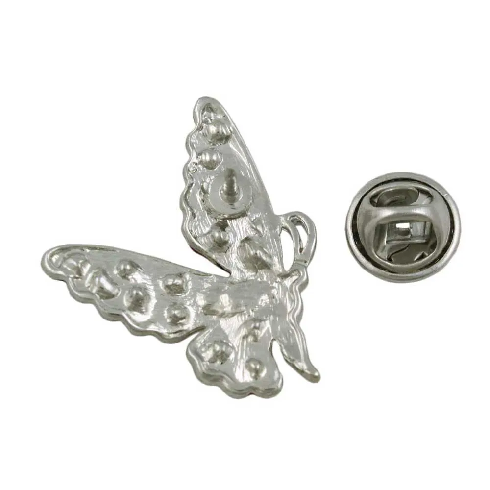 Dark Blue and Gray Butterfly Lapel Tac Pin - SPA481A