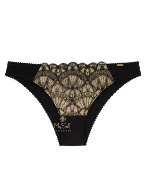 Dorina Black/Nude Embroidered Bikini