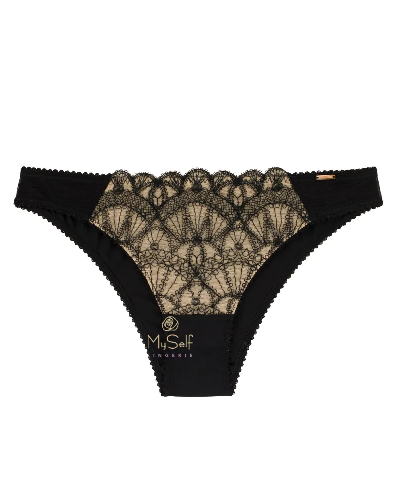Dorina Black/Nude Embroidered Bikini