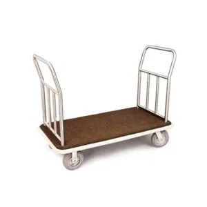 Forbes Industries 2592 50" Platform Luggage Cart (2) Brushed Stainless Steel Handles
