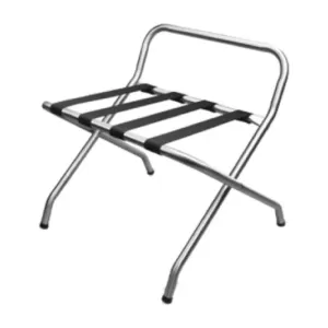 Forbes Industries 800-SS 24" Luggage Rack, Brushed Stainless Steel With Back Bar