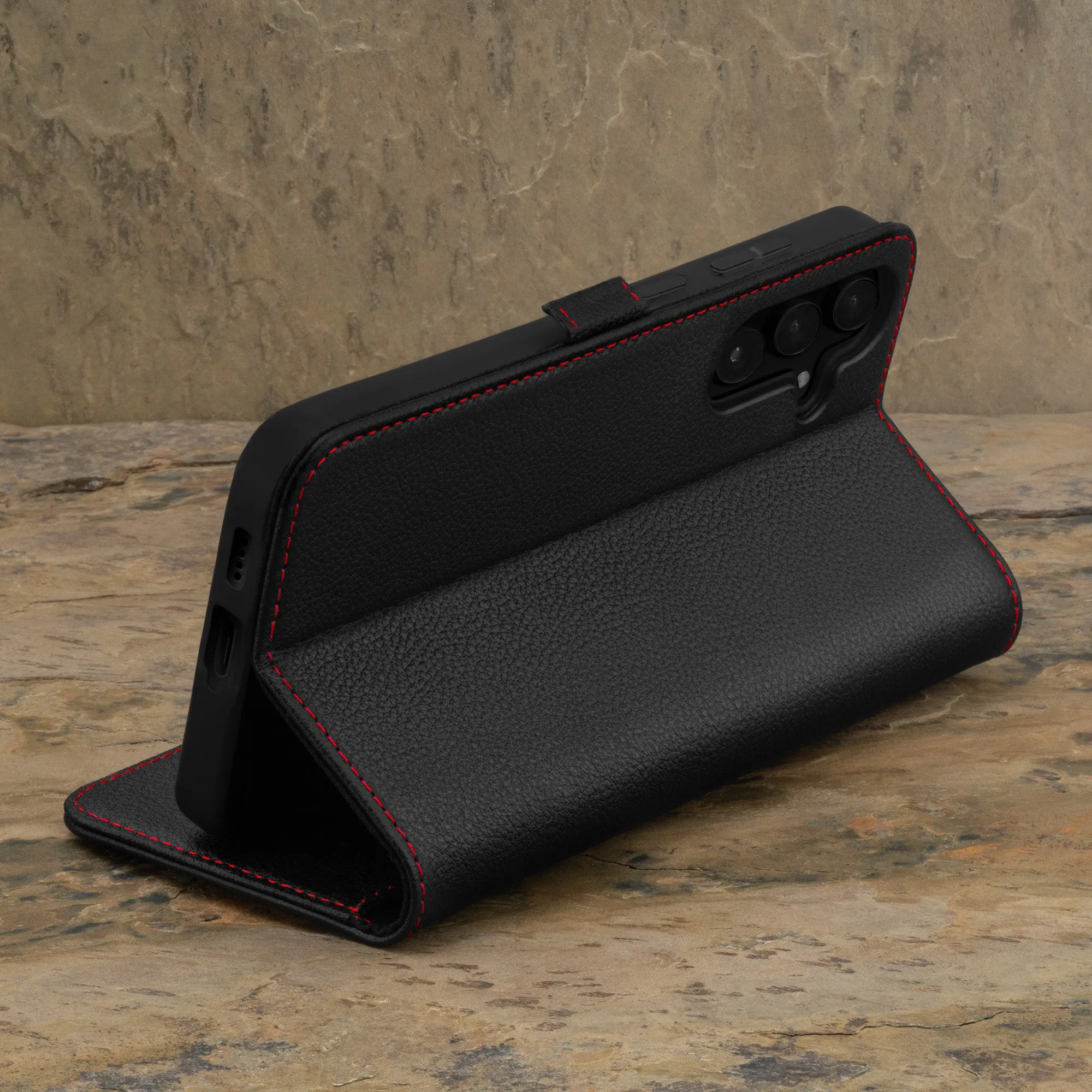Galaxy A35 Leather Wallet Case (with Stand Function)