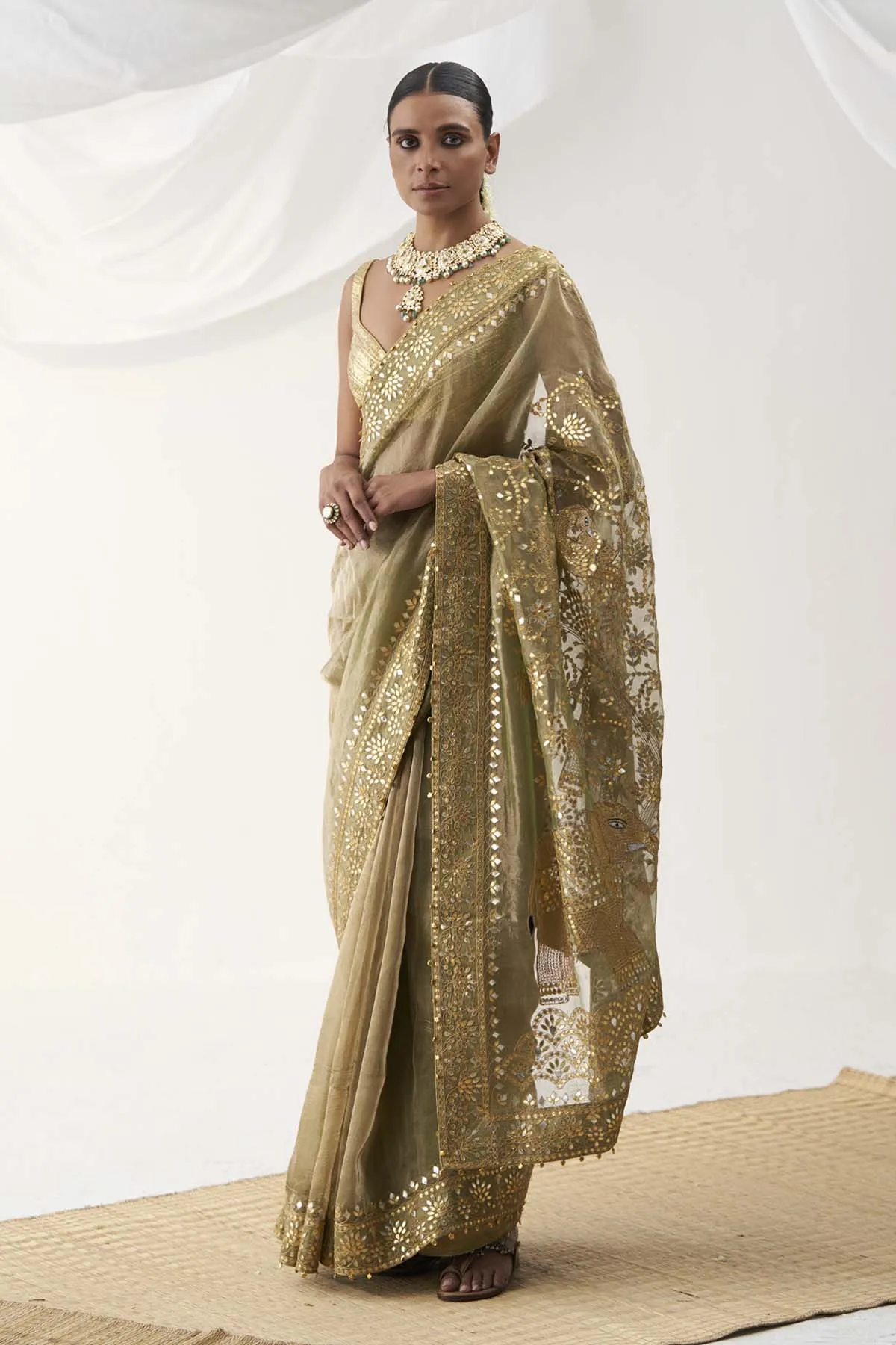 Ghunghroo Embroidered Saree