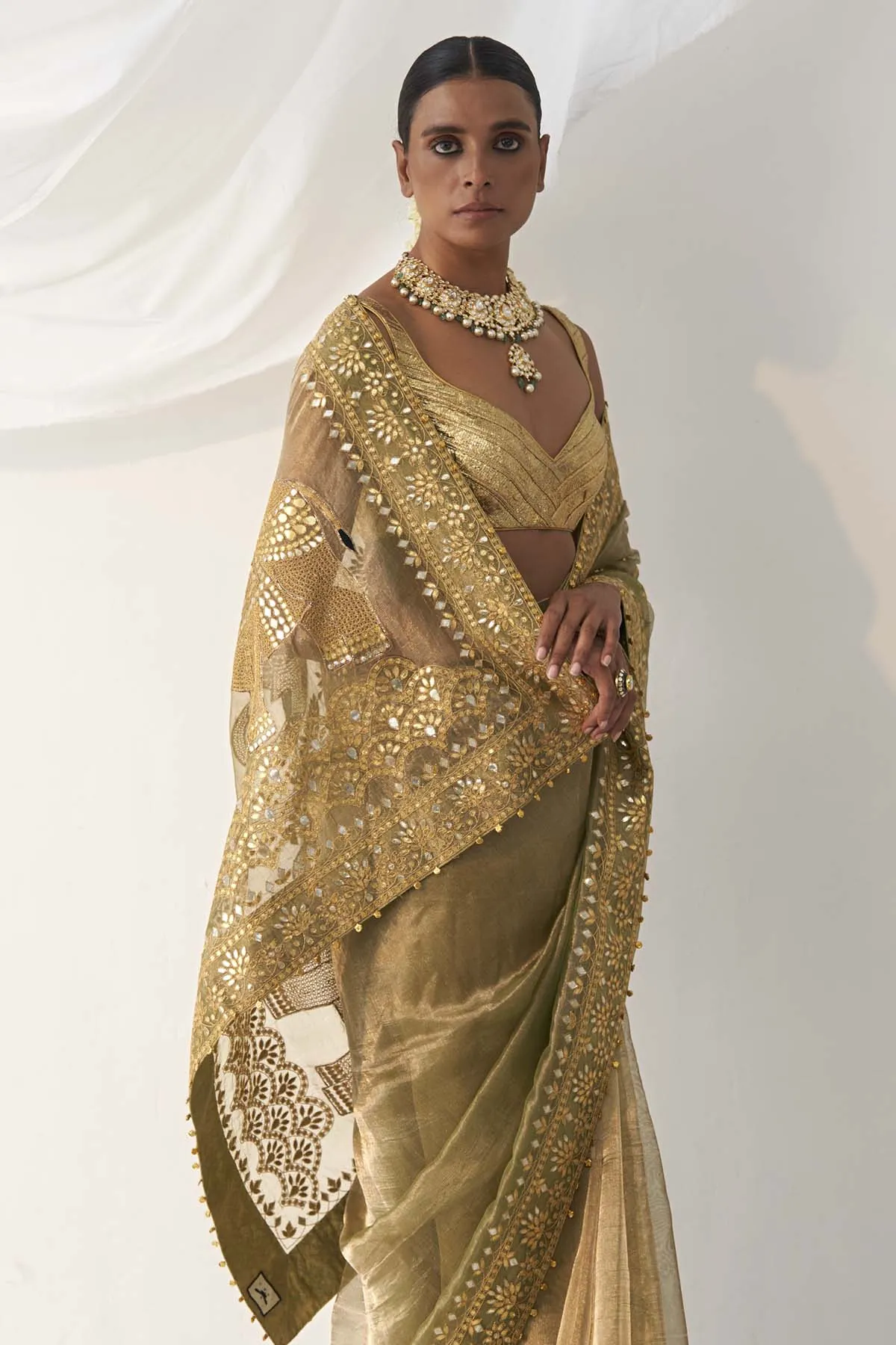 Ghunghroo Embroidered Saree