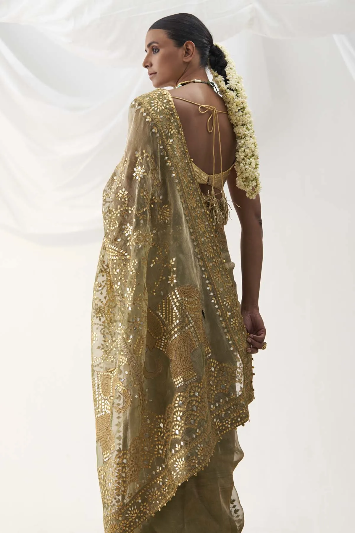 Ghunghroo Embroidered Saree