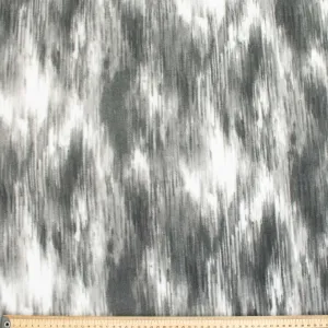 Grey Abstract Printed Polar Fleece Design-A44