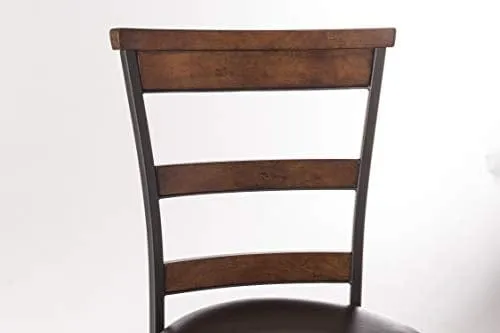 Hillsdale Furniture Cameron Swivel Ladder Back Bar Stool, Chestnut Brown