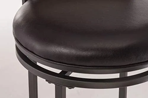 Hillsdale Furniture Cameron Swivel Ladder Back Bar Stool, Chestnut Brown