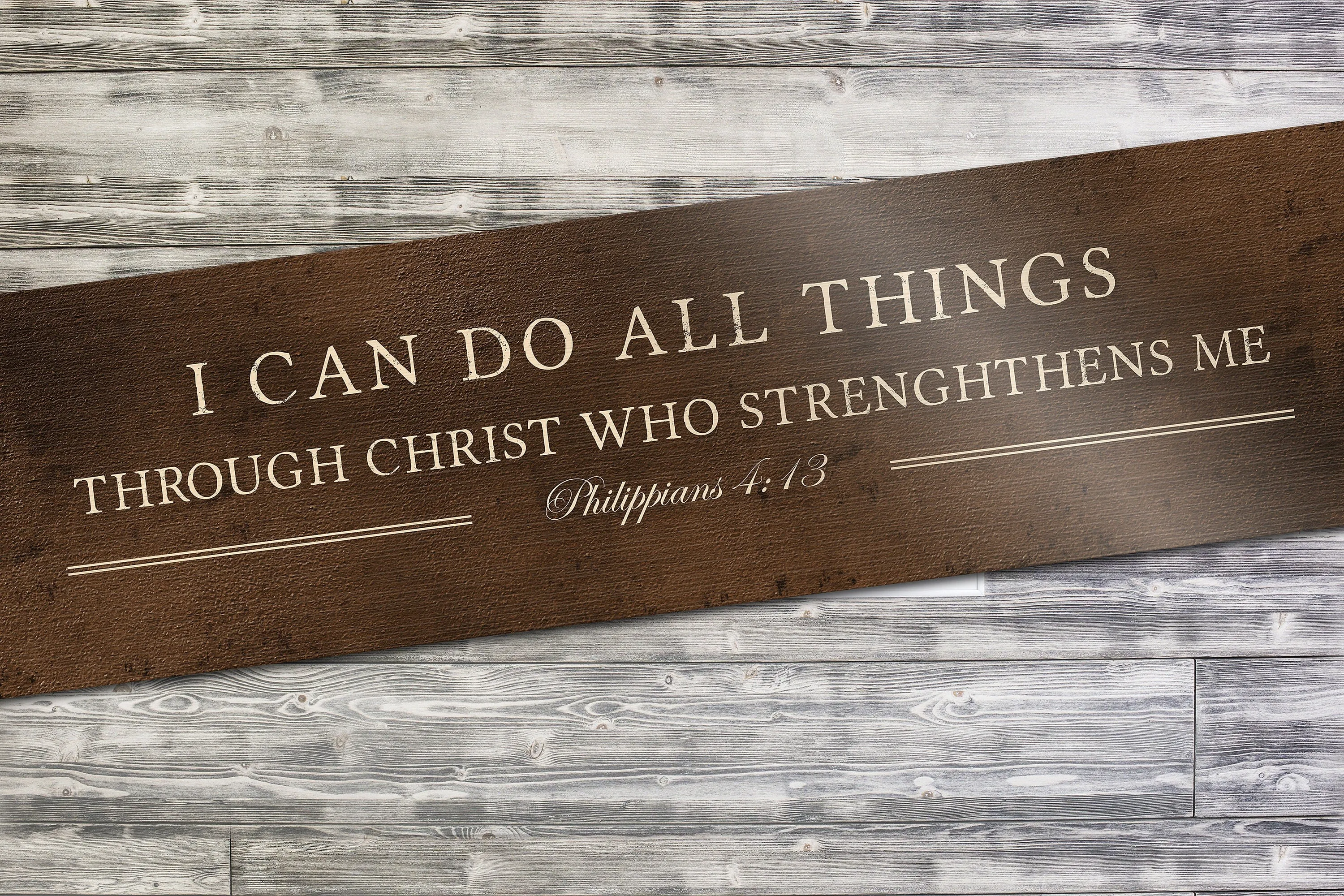 I can do all things, Phil 4:13 Bronze Sign