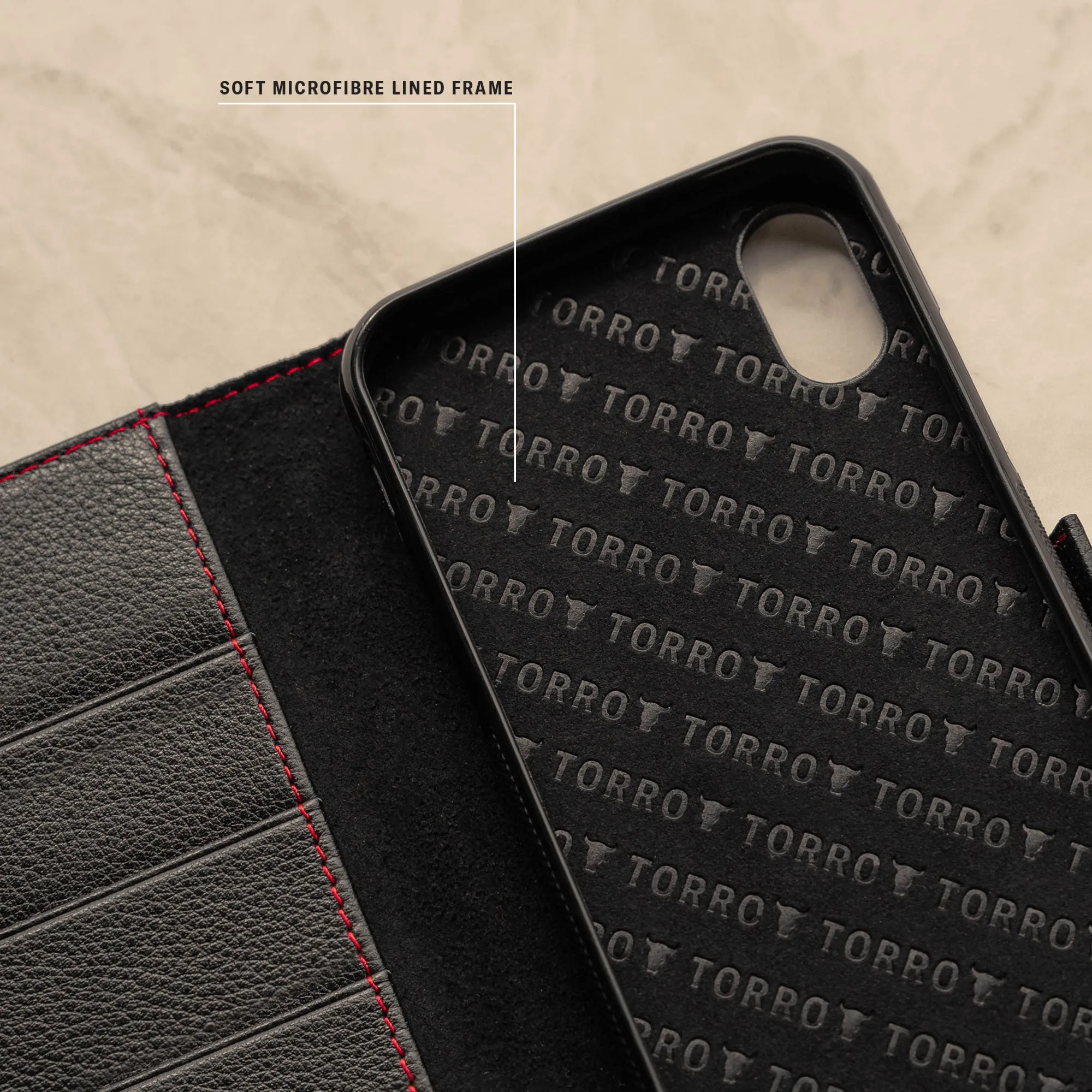 iPhone X / iPhone XS Leather Case (with Stand function)