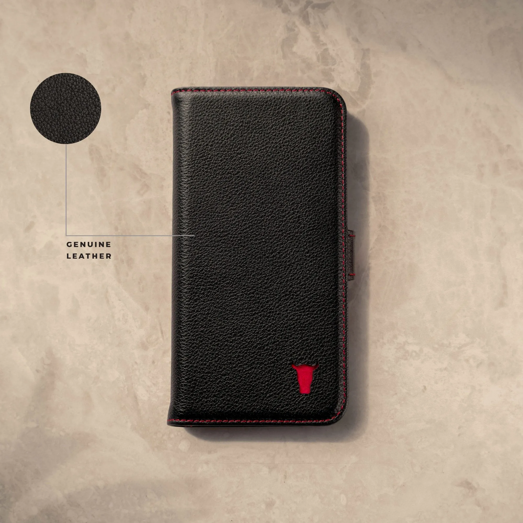 iPhone X / iPhone XS Leather Case (with Stand function)