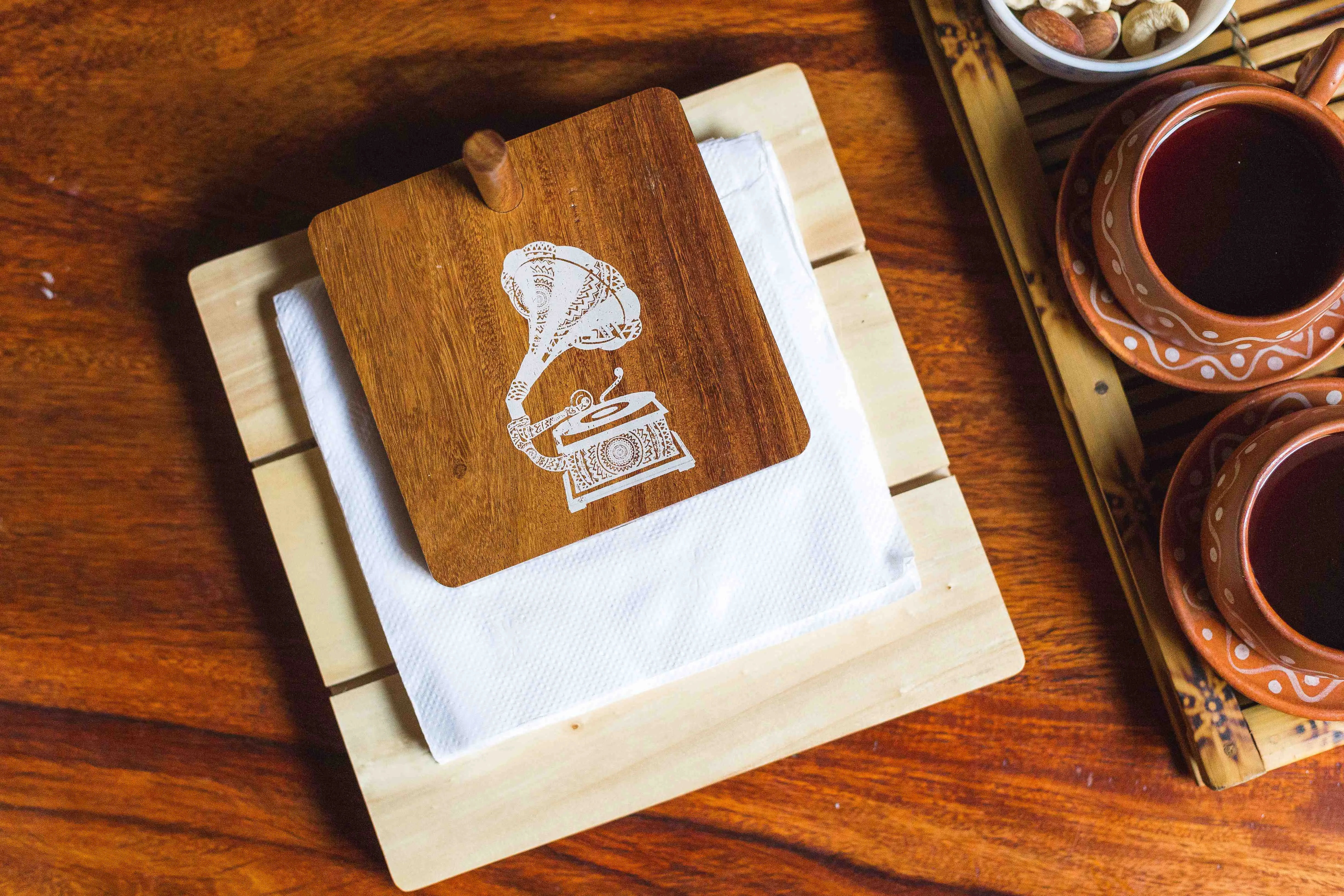 IVEI Mandala Rosewood Napkin Holder